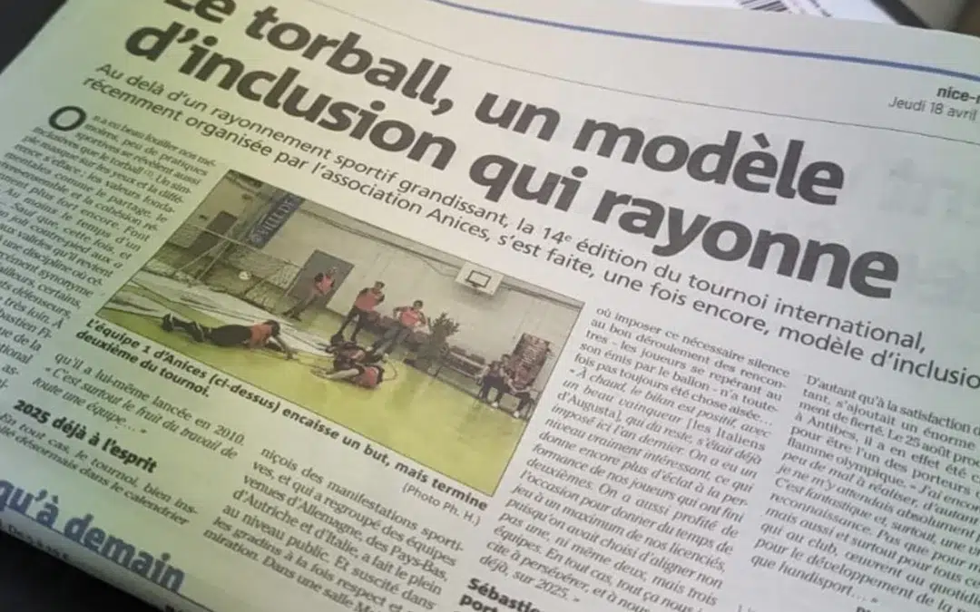 Article Nice-Matin sur le Torball